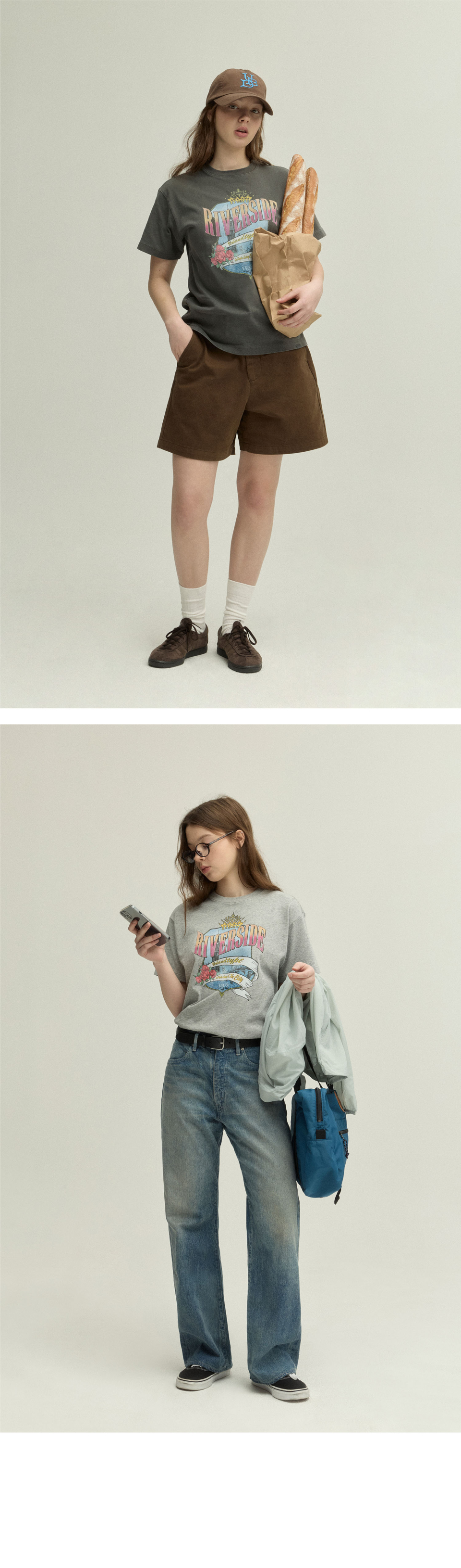 RIVERSIDE CITY T-SHIRT - 3 COLORS MELANGE GREY