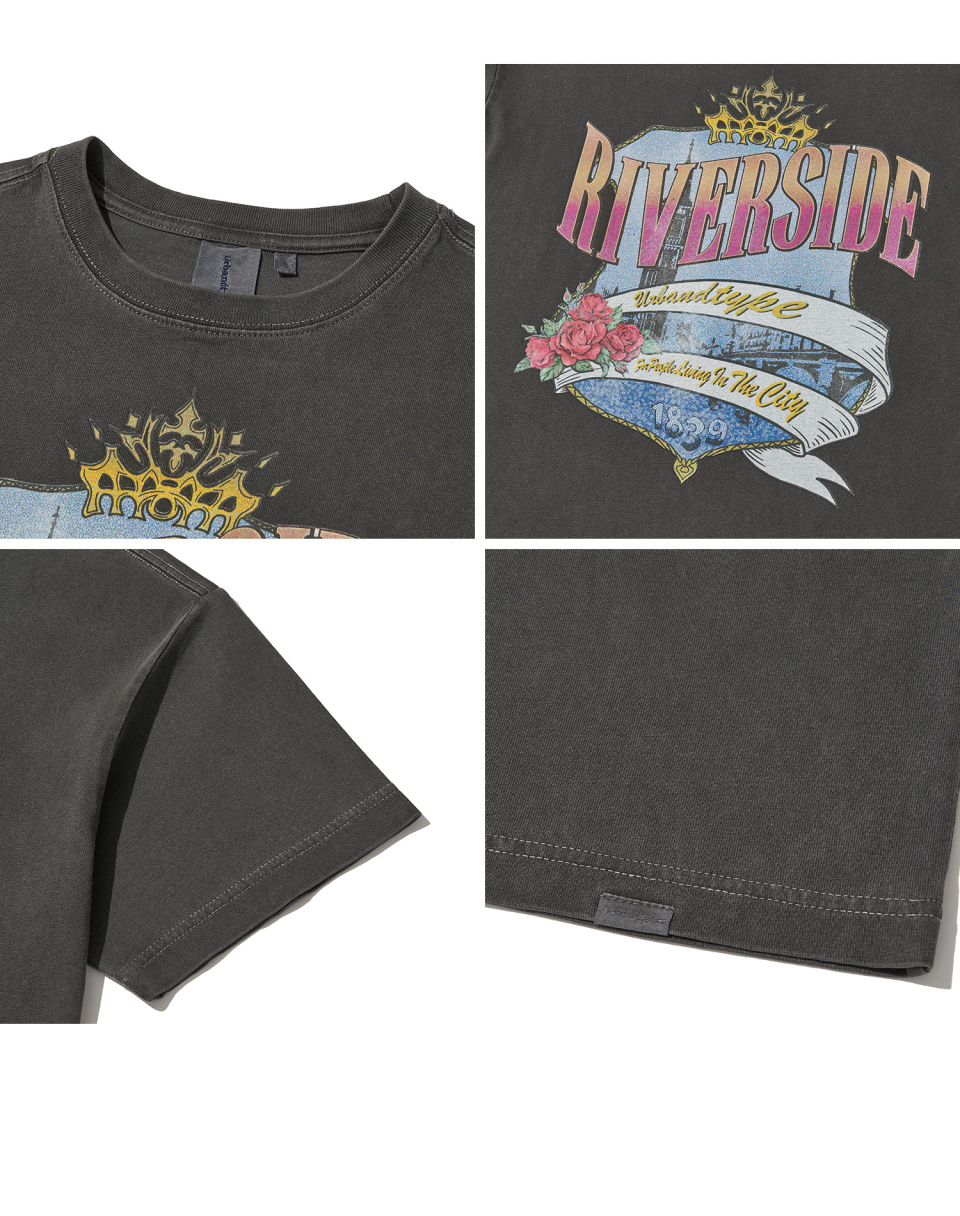 RIVERSIDE CITY T-SHIRT - 3 COLORS CHARCOAL