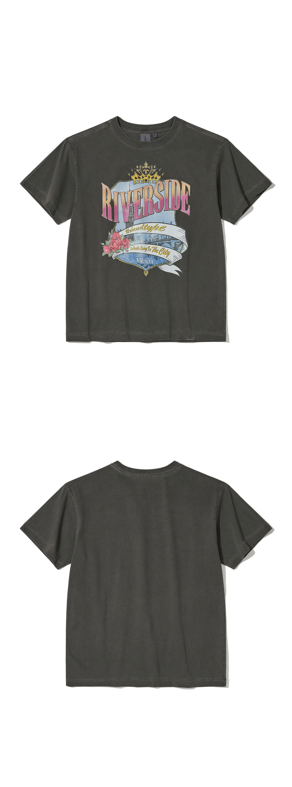 RIVERSIDE CITY T-SHIRT - 3 COLORS CHARCOAL