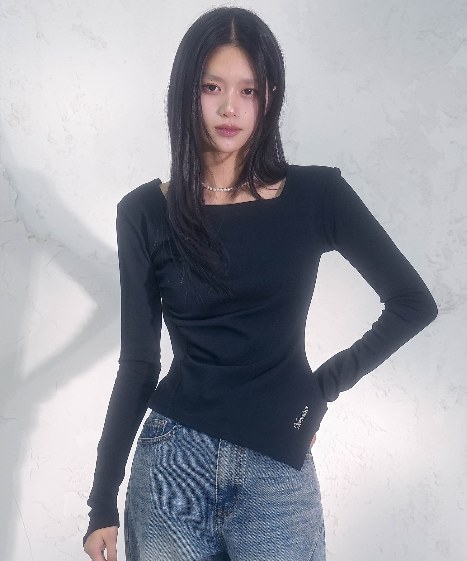 Arielle Shirring Long Sleeve_2Colors