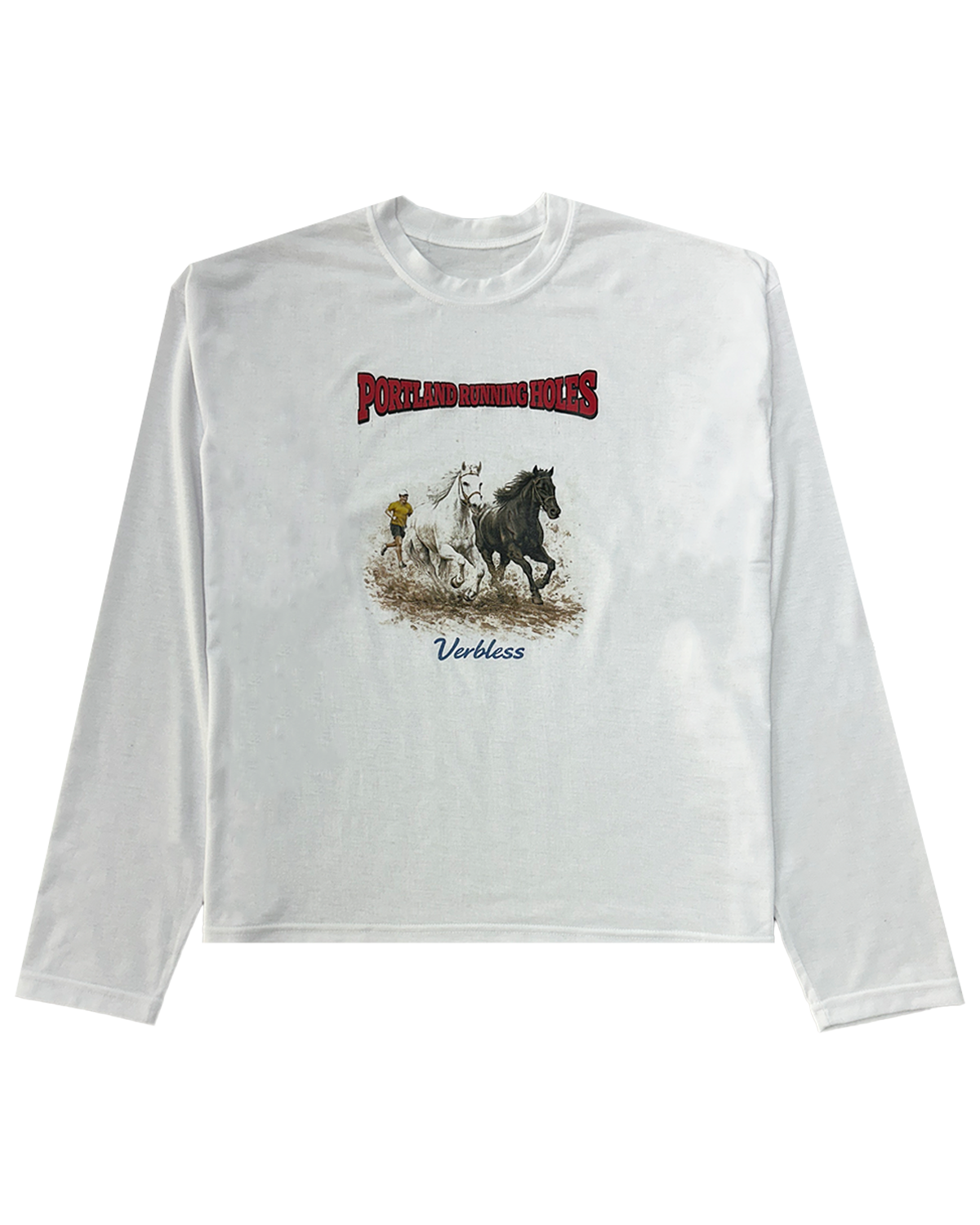 Portland Running Horse Crop T-Shirt (white)