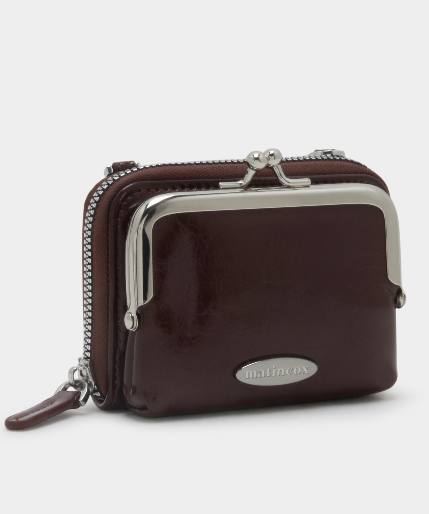 kisslock Card Wallet - Chocolate