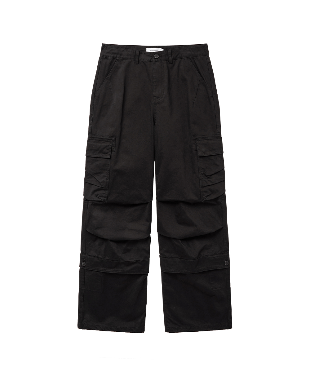 Multi wide cargo pants BLACK