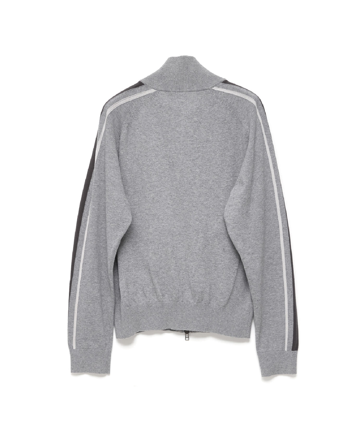 Track Zip Knit Cardigan Grey