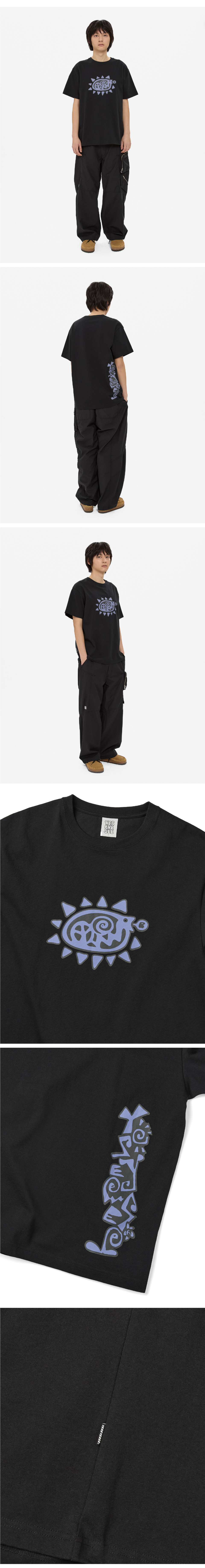 Y.E.S Spiral Tee Black