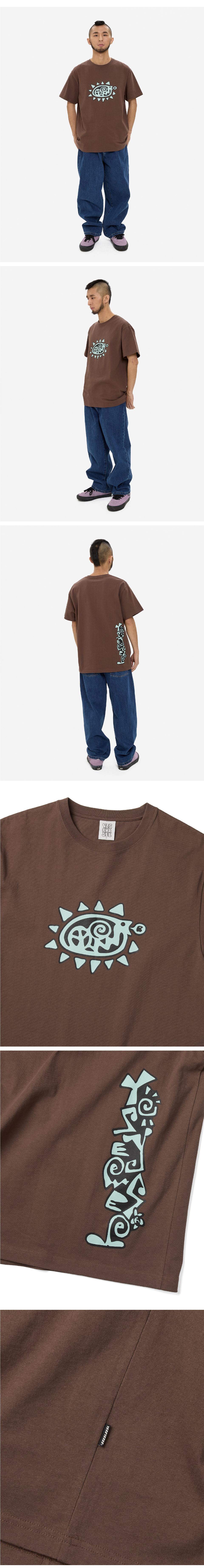 Y.E.S Spiral Tee Light Brown