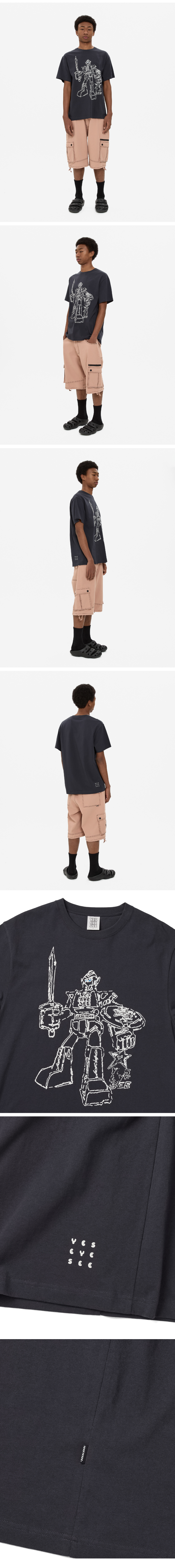 Y.E.S Plamodel Tee Charcoal