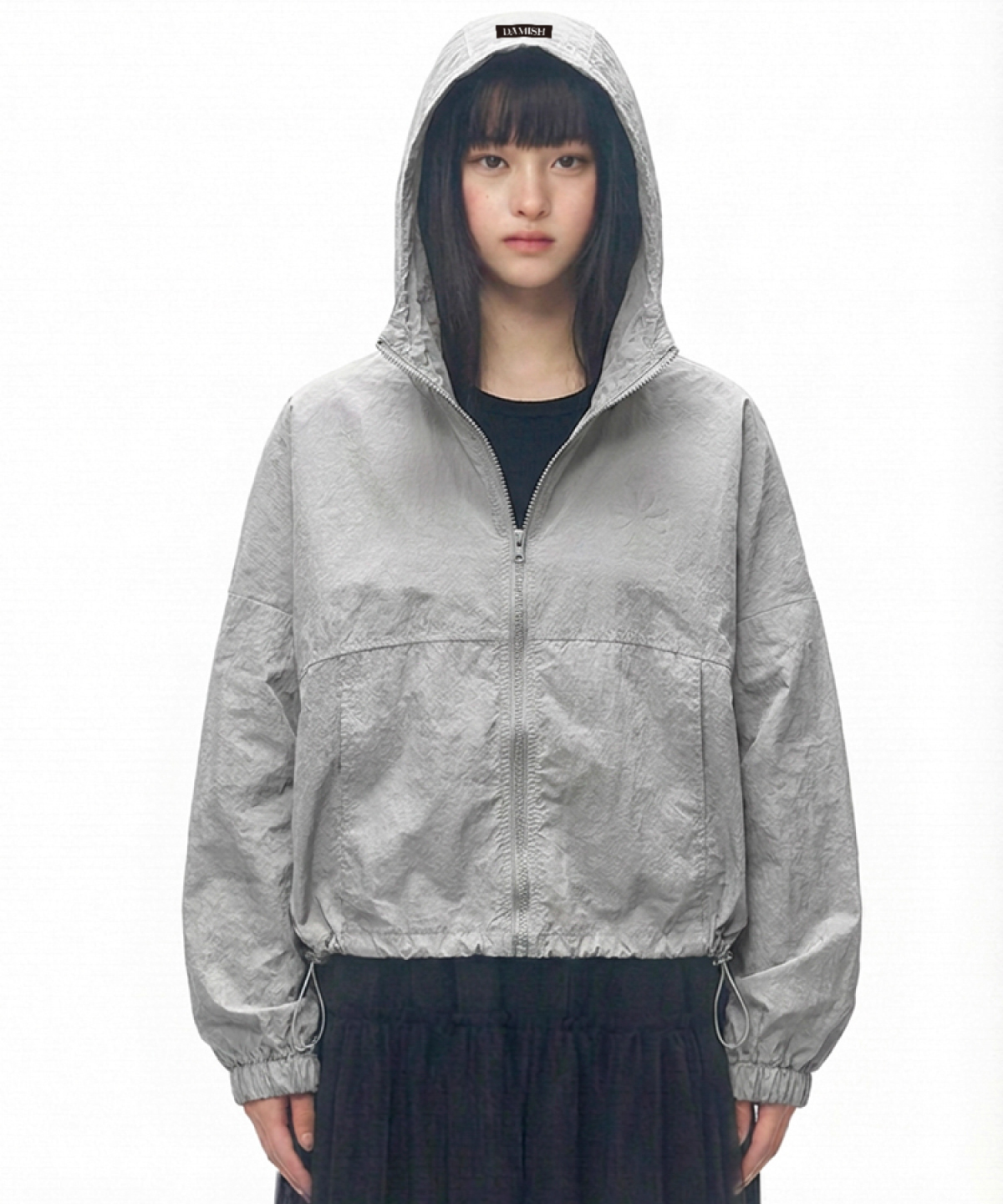Symbol Logo Hood Windbreaker Jumper_Gray