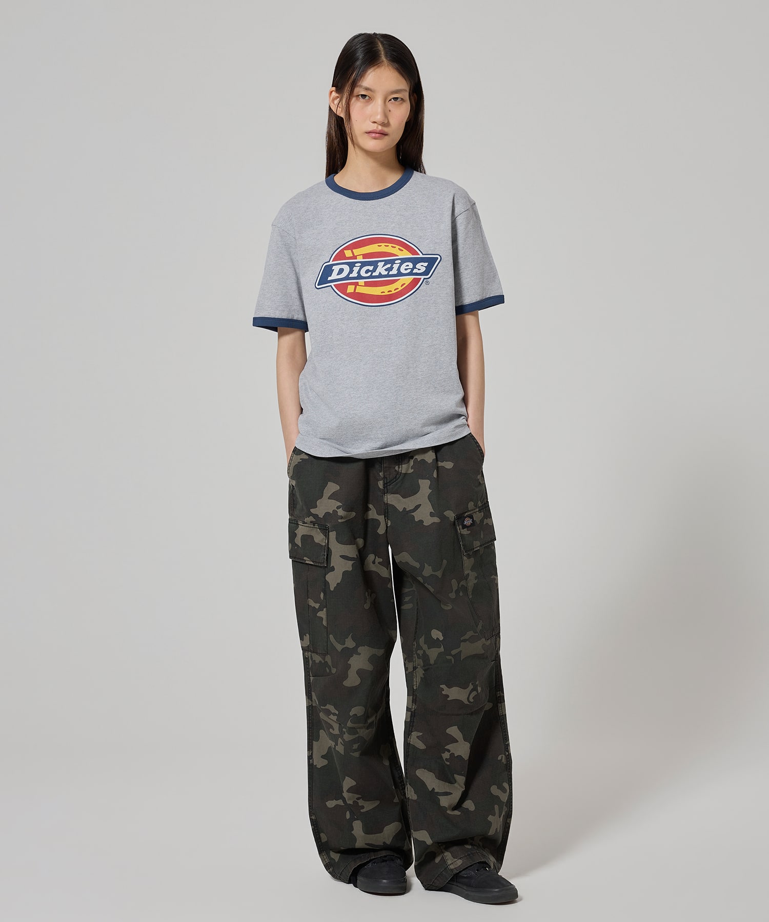 Свободные карго из твила с эффектом стирки Dyed Camo
