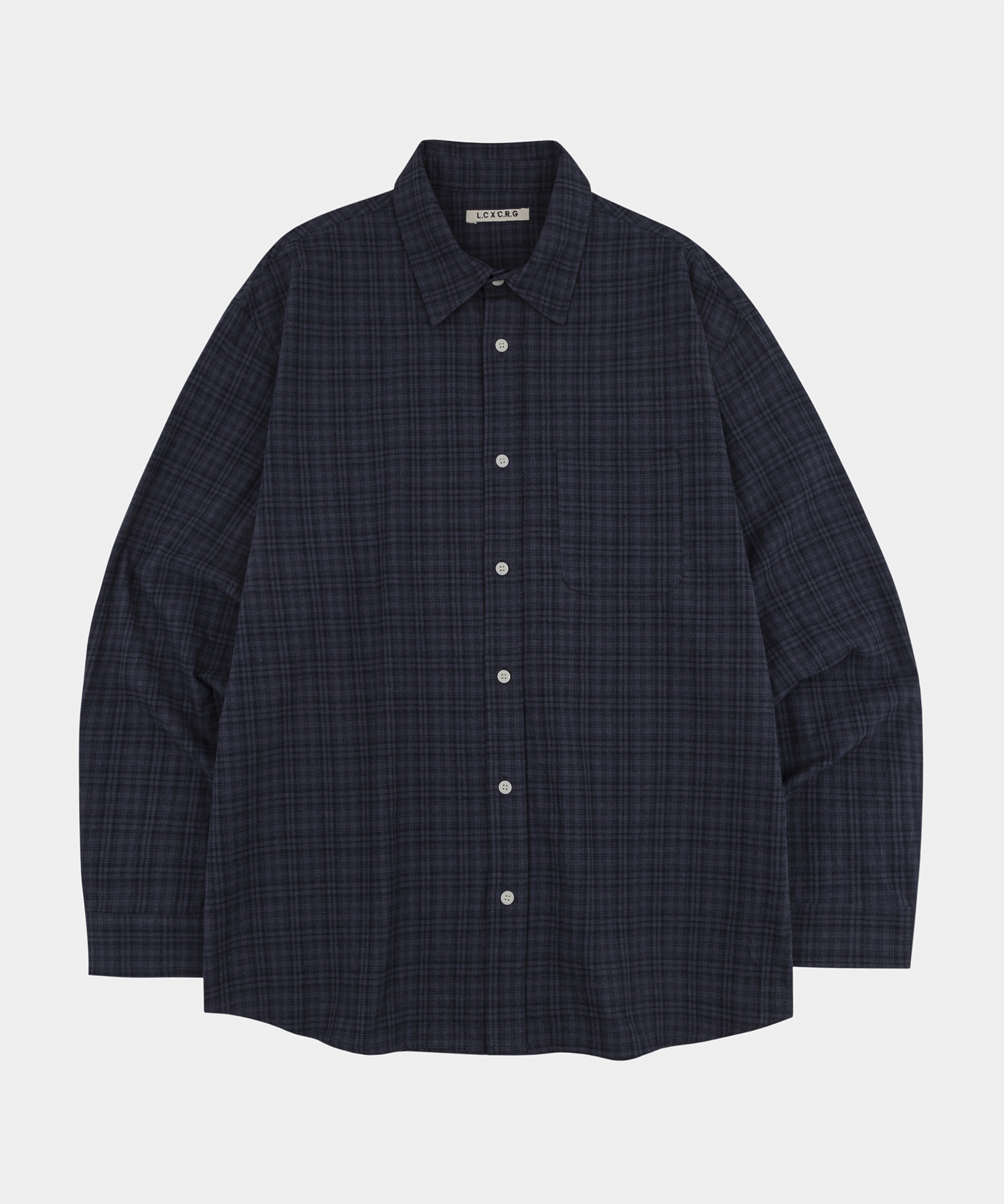 City Pop French Check Shirt Dark Navy