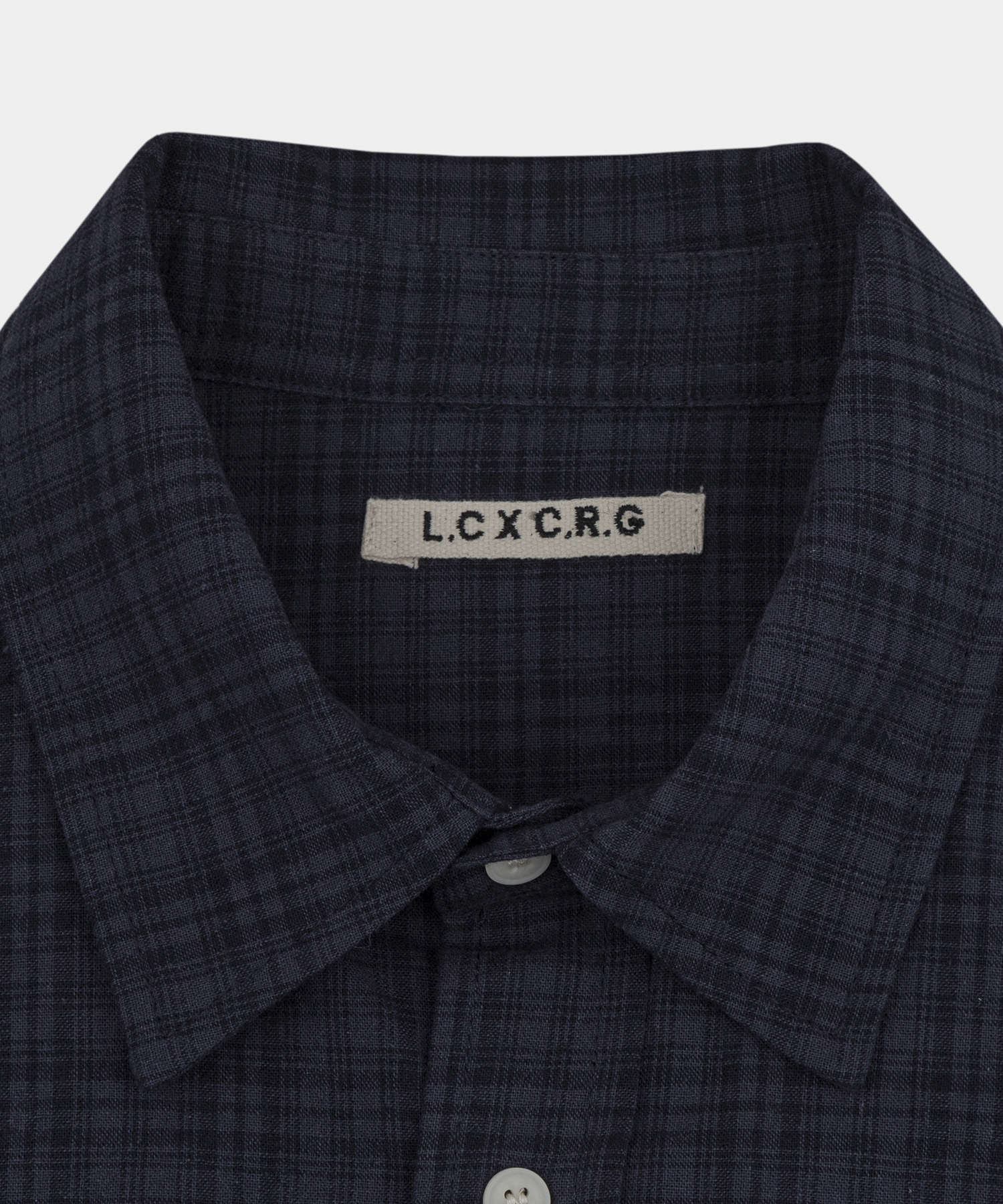 City Pop French Check Shirt Dark Navy