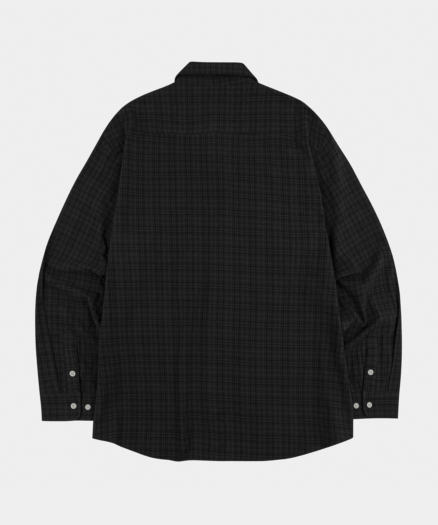 City Pop French Check Shirt Smoke Black