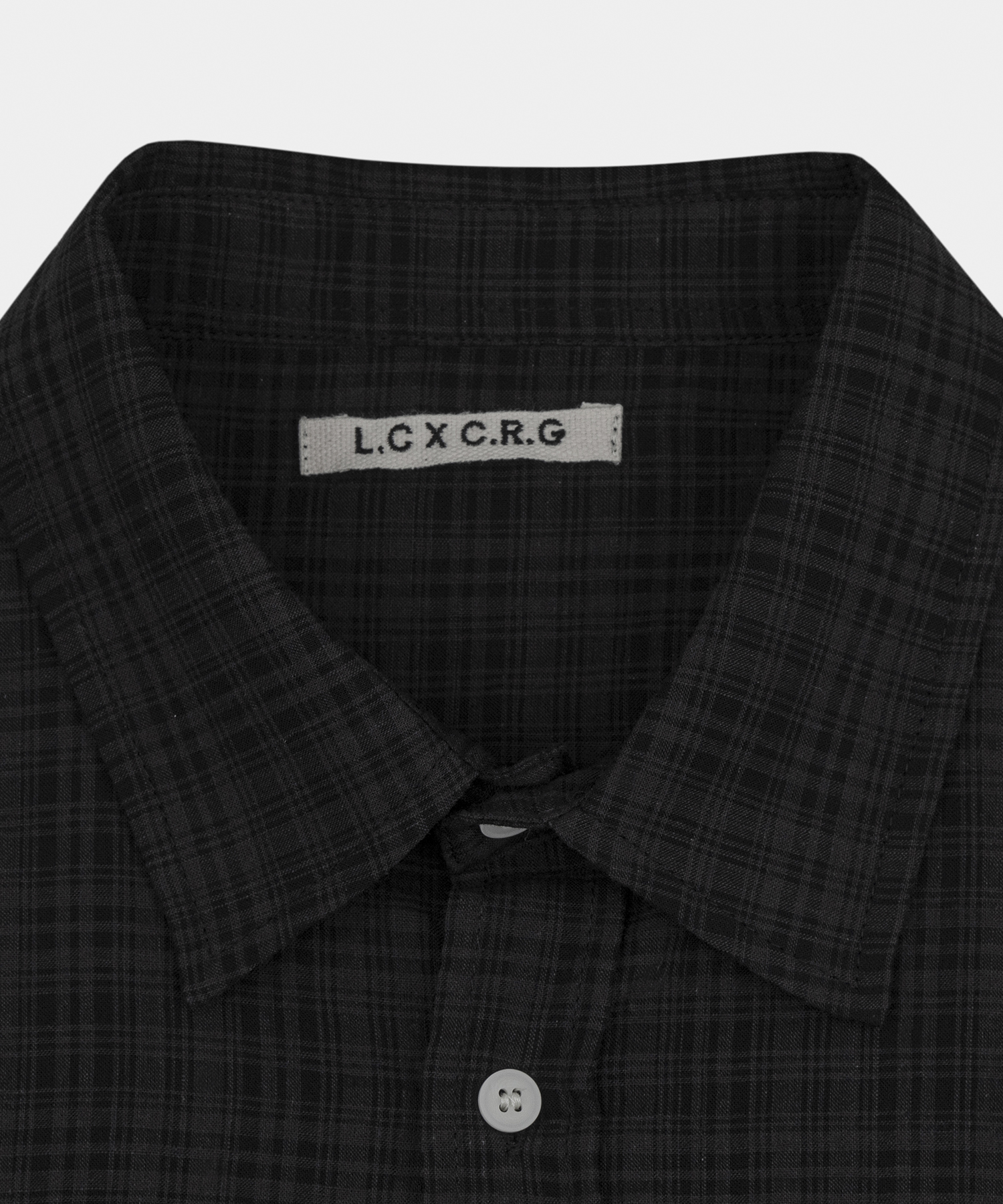 City Pop French Check Shirt Smoke Black