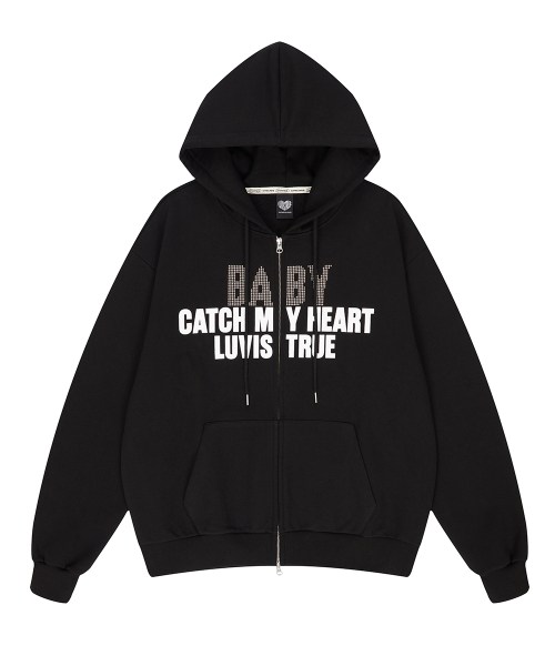 MUSINSA | LUVISTRUE LUVISTRUE x YENA HOOD ZIPUP(BLACK)
