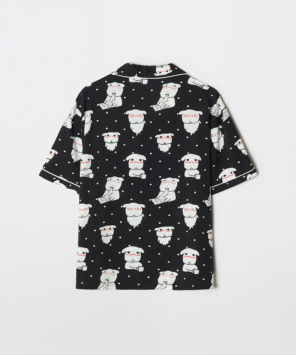 Пижама с коротким рукавом (BLACK)_SPPPG25U06