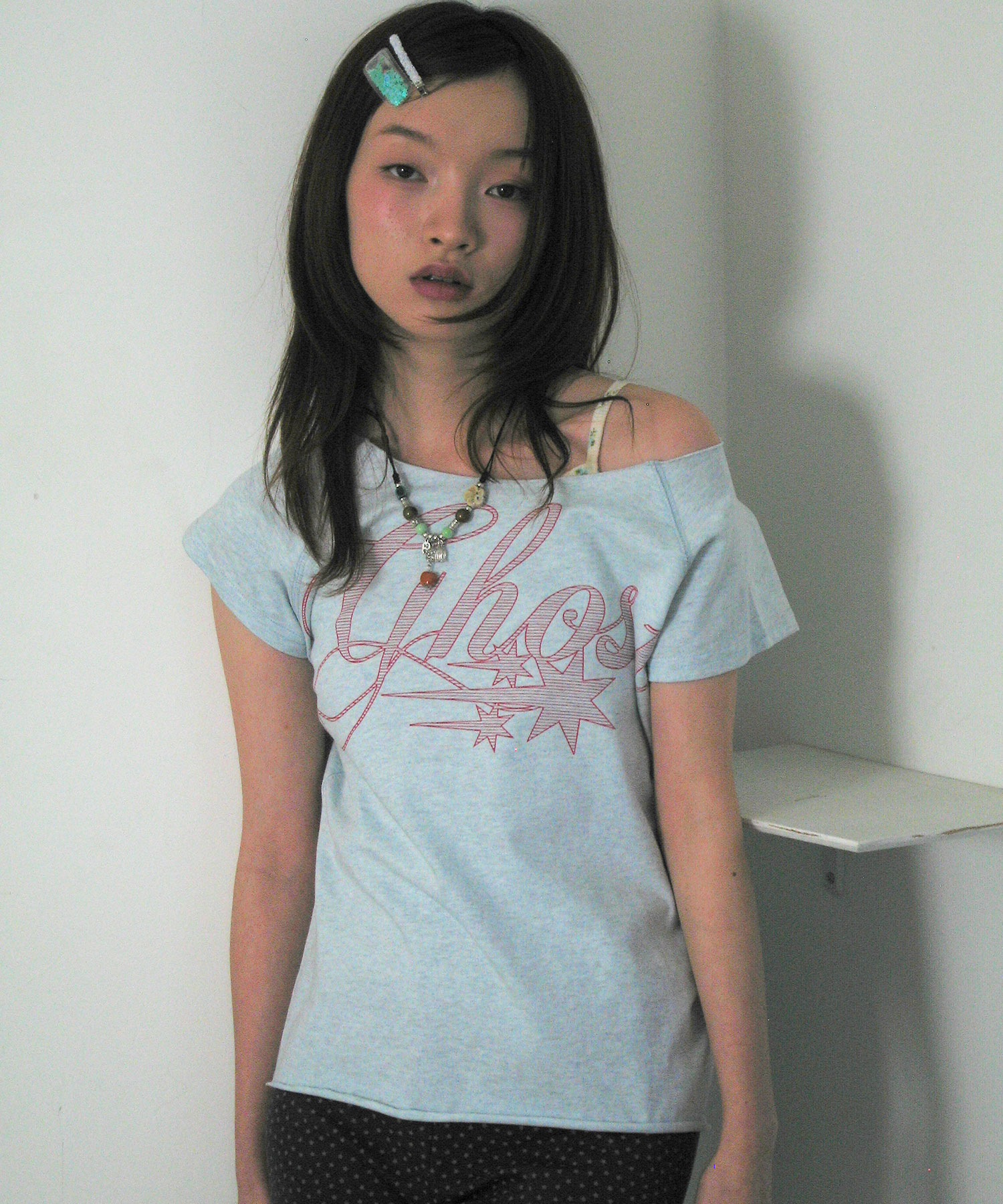 GHOST RAW EDGE TEE_BLUE(NG2GMFT515A)