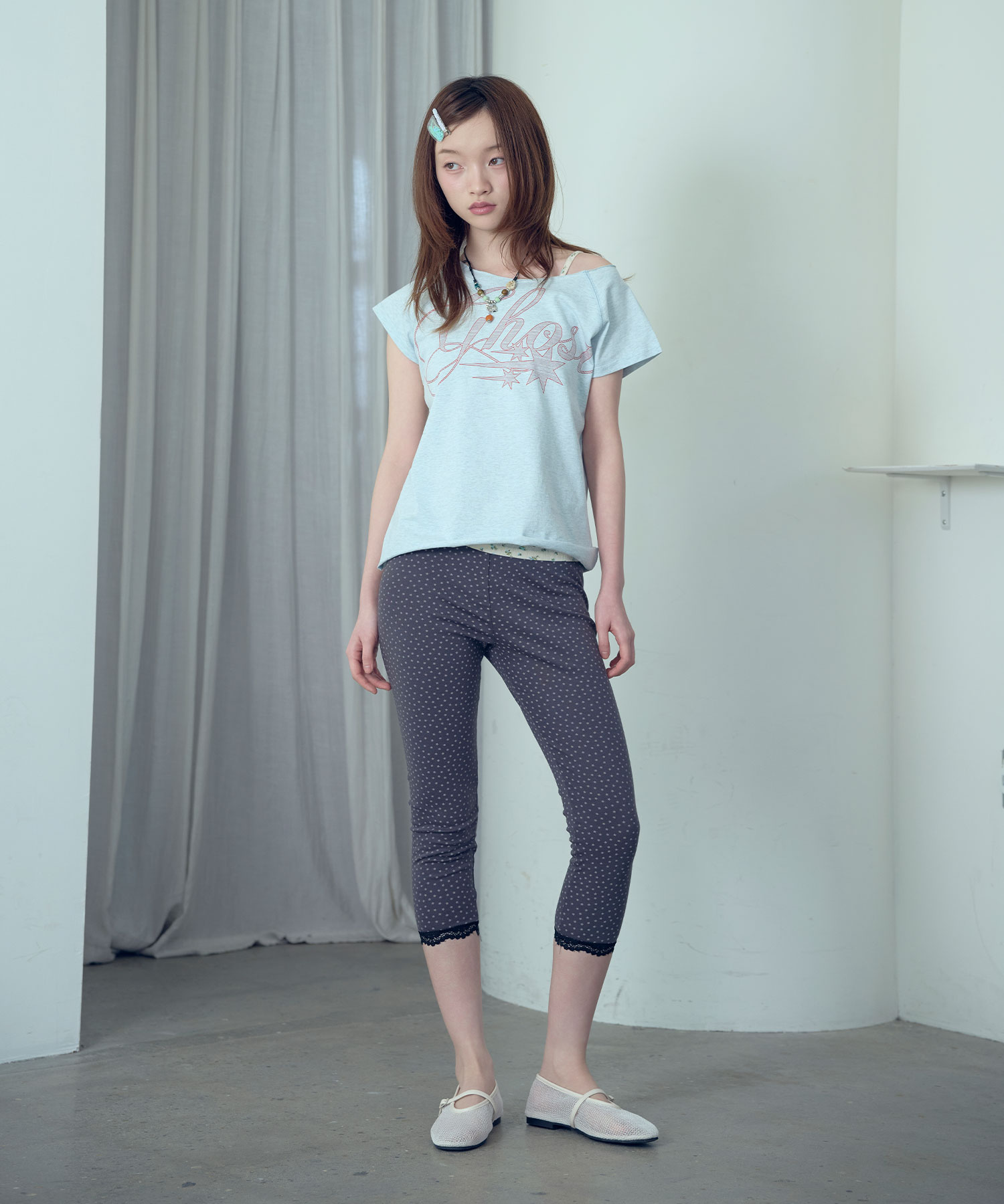 GHOST RAW EDGE TEE_BLUE(NG2GMFT515A)