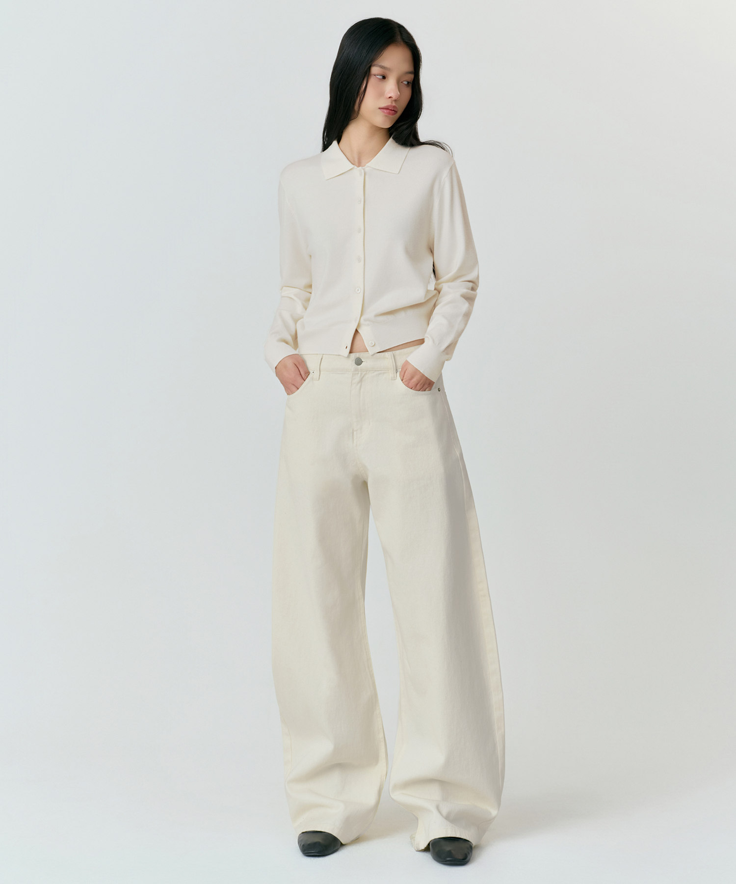 Женские хлопковые брюки изогнутого кроя (3 colors)
