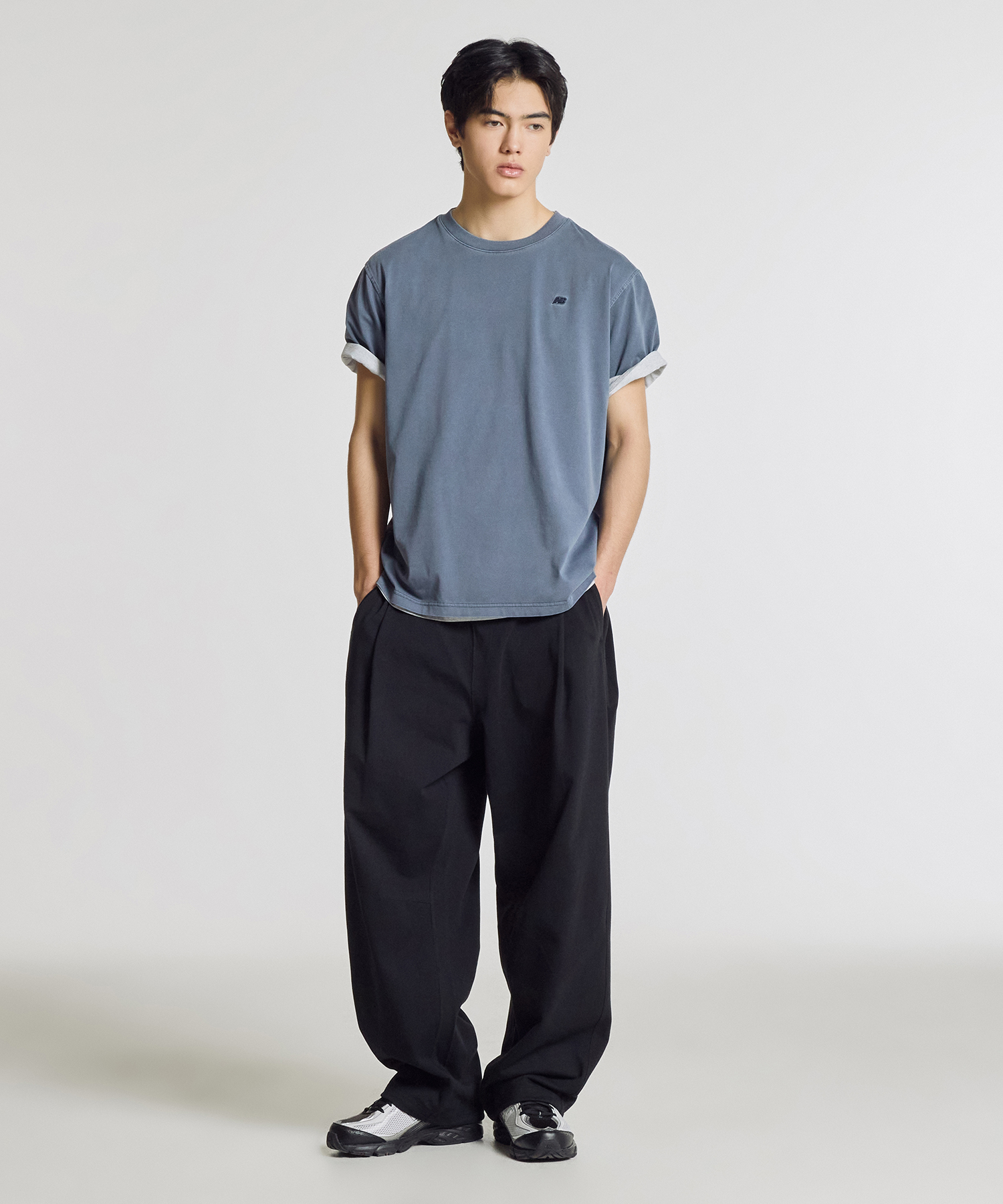 NBMLG21443 / Легкие оверсайз брюки UNI Essential Summer (BLACK)