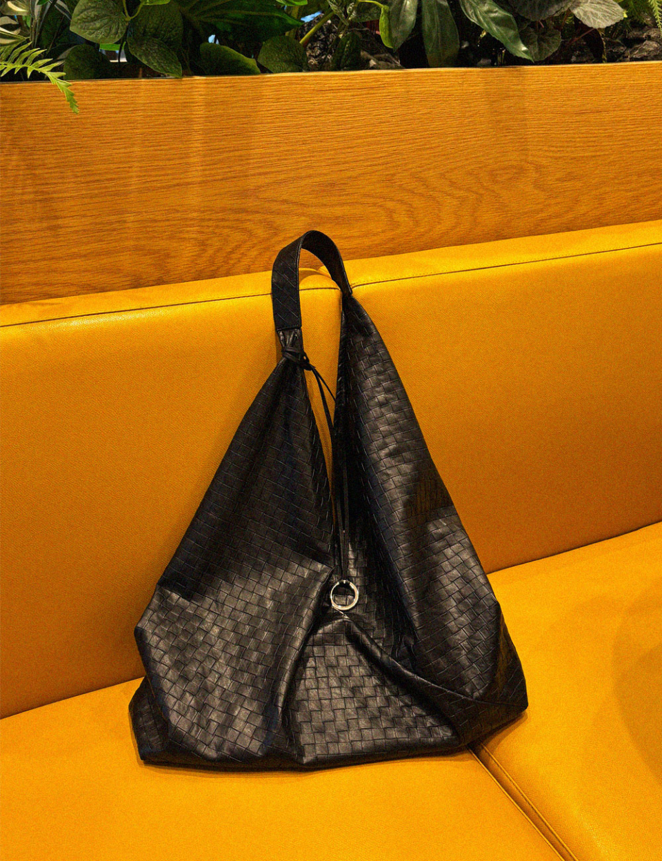 MORE WEAVING HOBO BAG - 2 COLORS BLACK