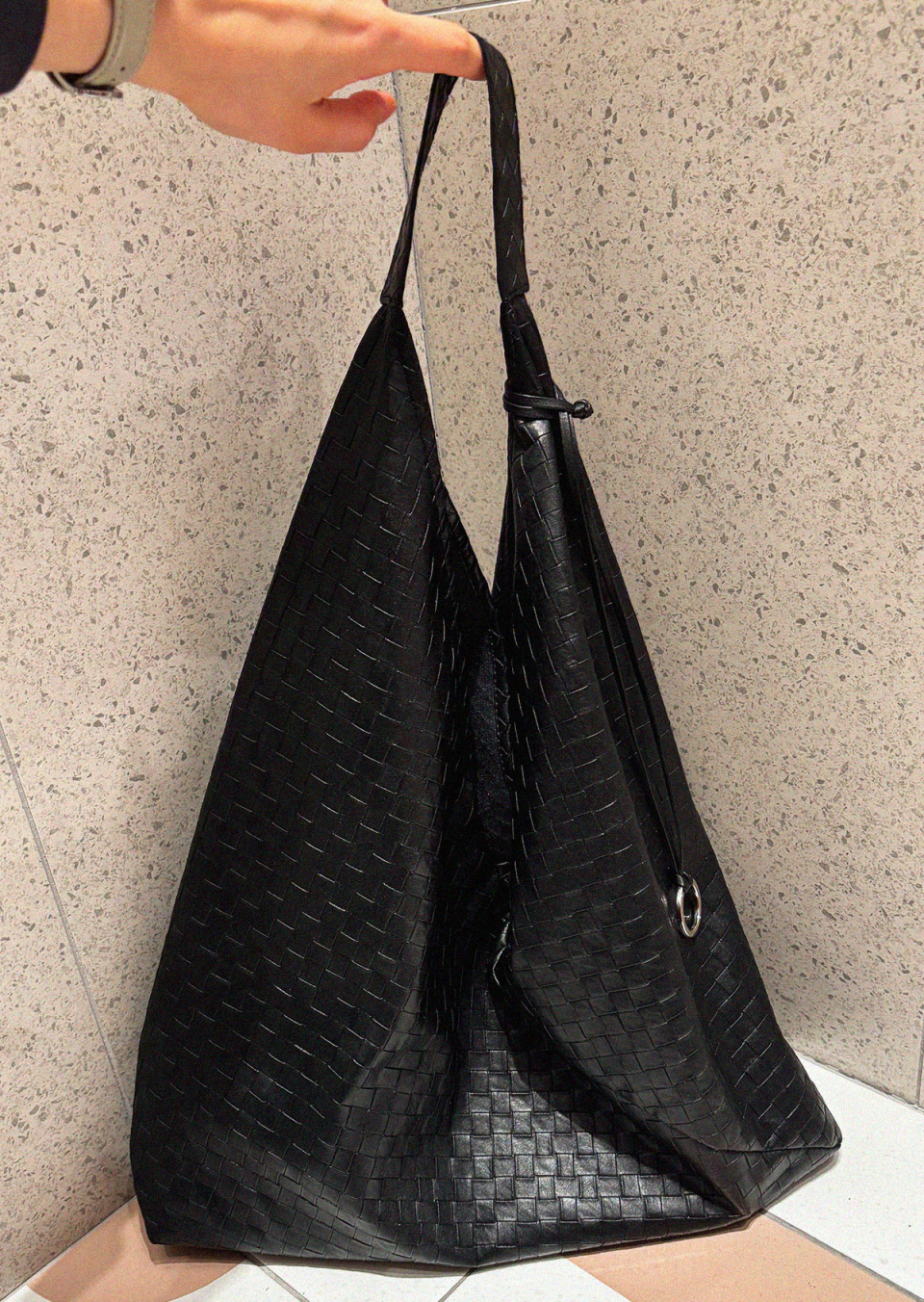 MORE WEAVING HOBO BAG - 2 COLORS BLACK