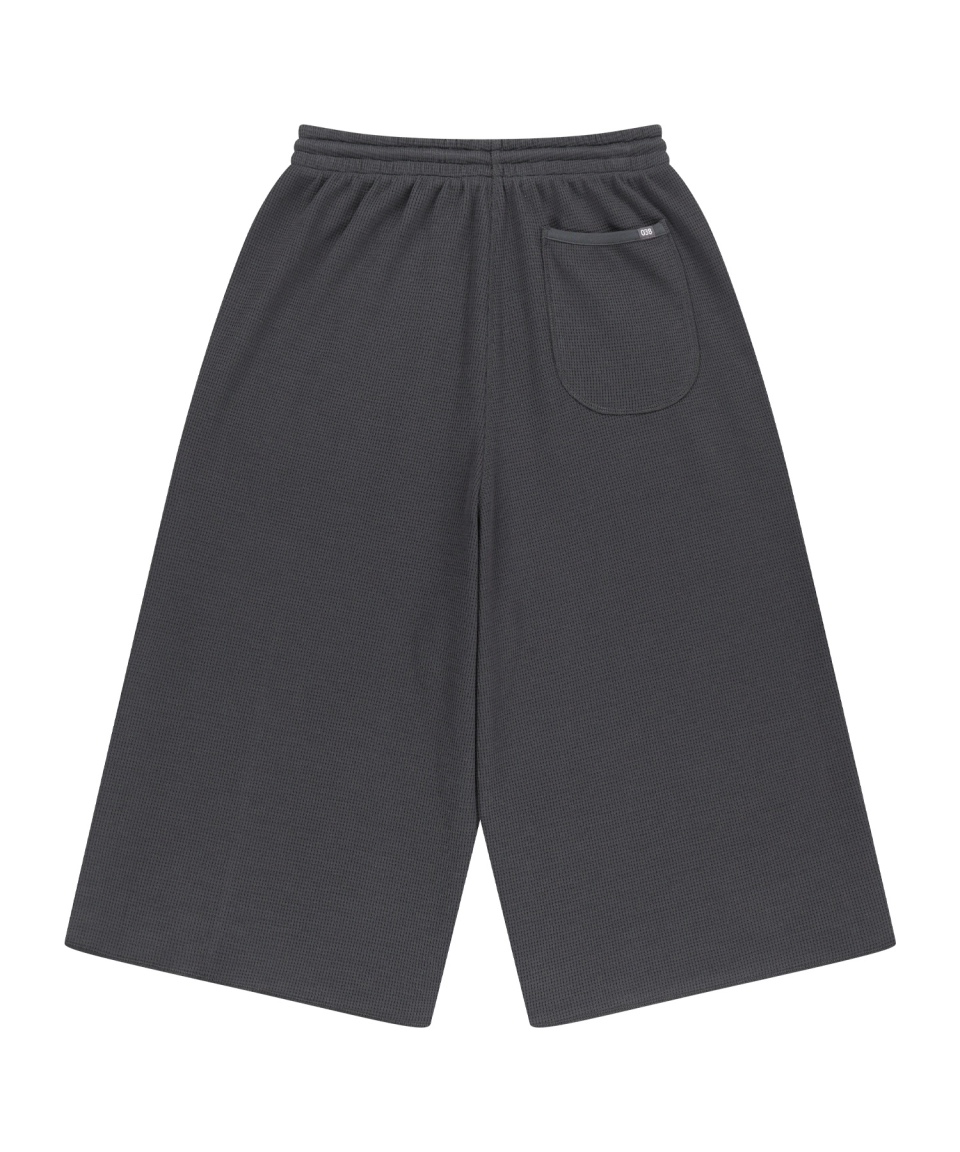 코이세이오 038(COYSEIO 038) 038 WAFFLE CAPRI PANTS CHARCOAL