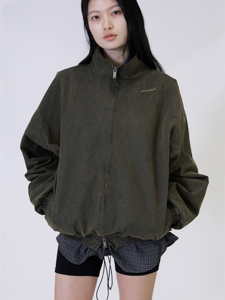 Оверсайз трек-куртка с варкой (Khaki)