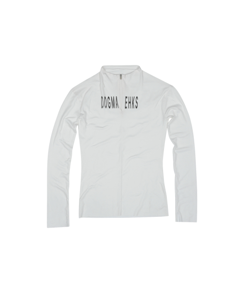 HALF ZIP-UP TOP WHITE