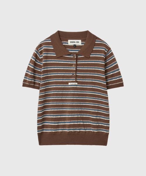 Striped Collar Half Knit [BROWN] / GF2LKP525 thumbnail 2