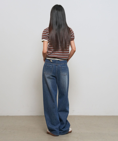Striped Collar Half Knit [BROWN] / GF2LKP525 thumbnail 5