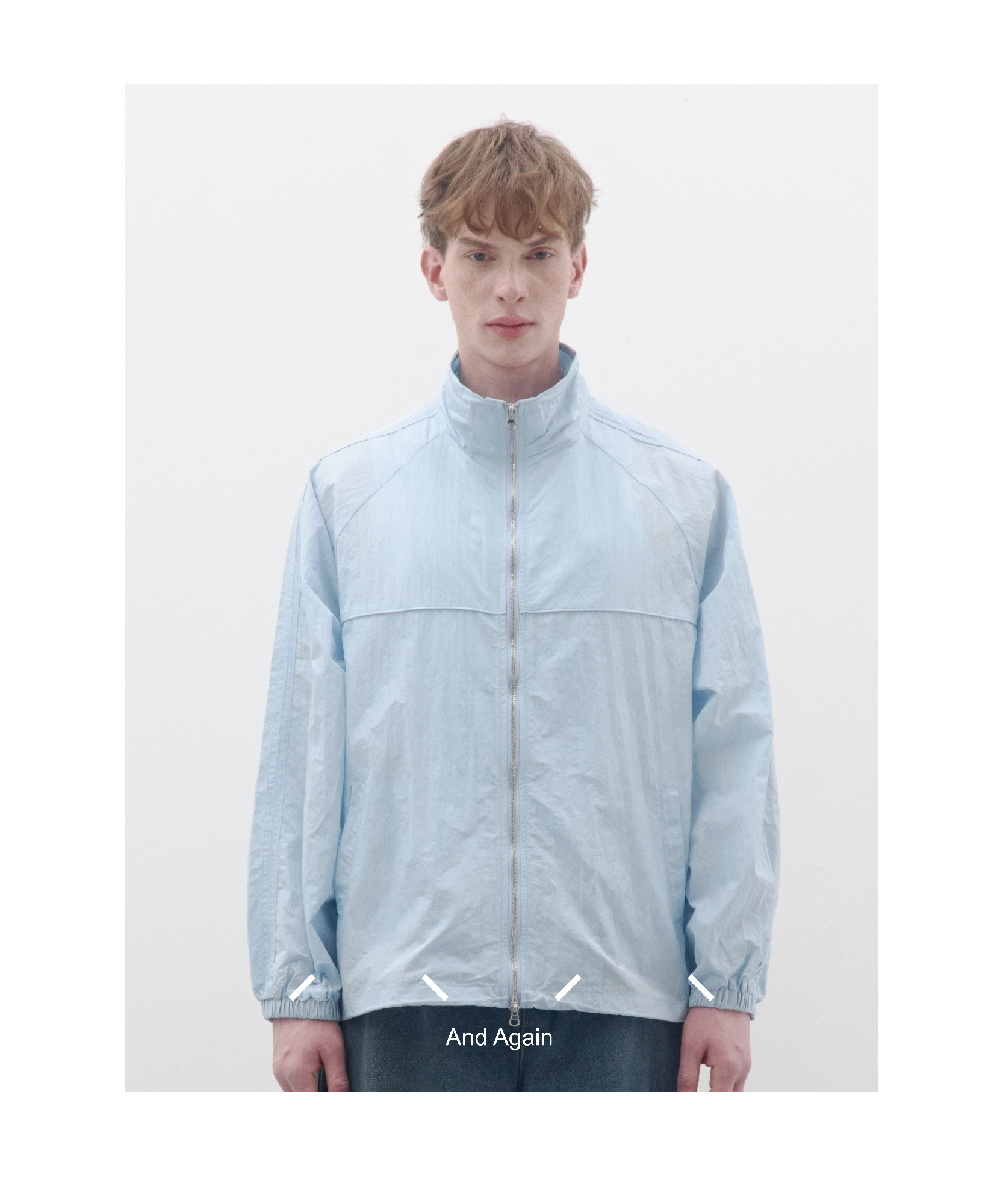 Line Piping Windbreaker (Sky Blue