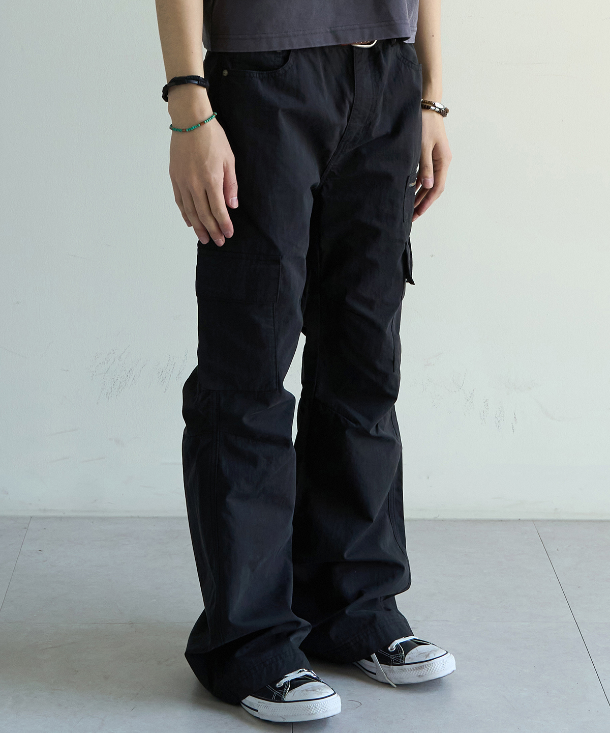 Cargo Bootcut Pants(BLACK)