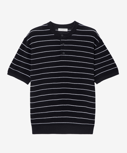 [ON] Linen-Like Oversized Henley Neck Short Sleeve Knit - 5 colors thumbnail 10