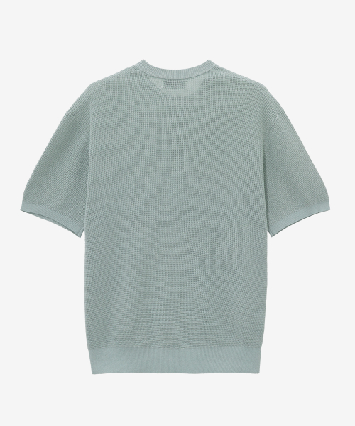 [ON] Linen-Like Oversized Henley Neck Short Sleeve Knit - 5 colors thumbnail 12