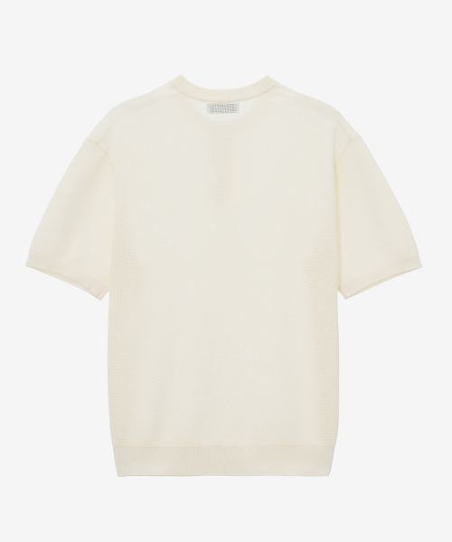 [ON] Linen-Like Oversized Henley Neck Short Sleeve Knit - 5 colors thumbnail 16