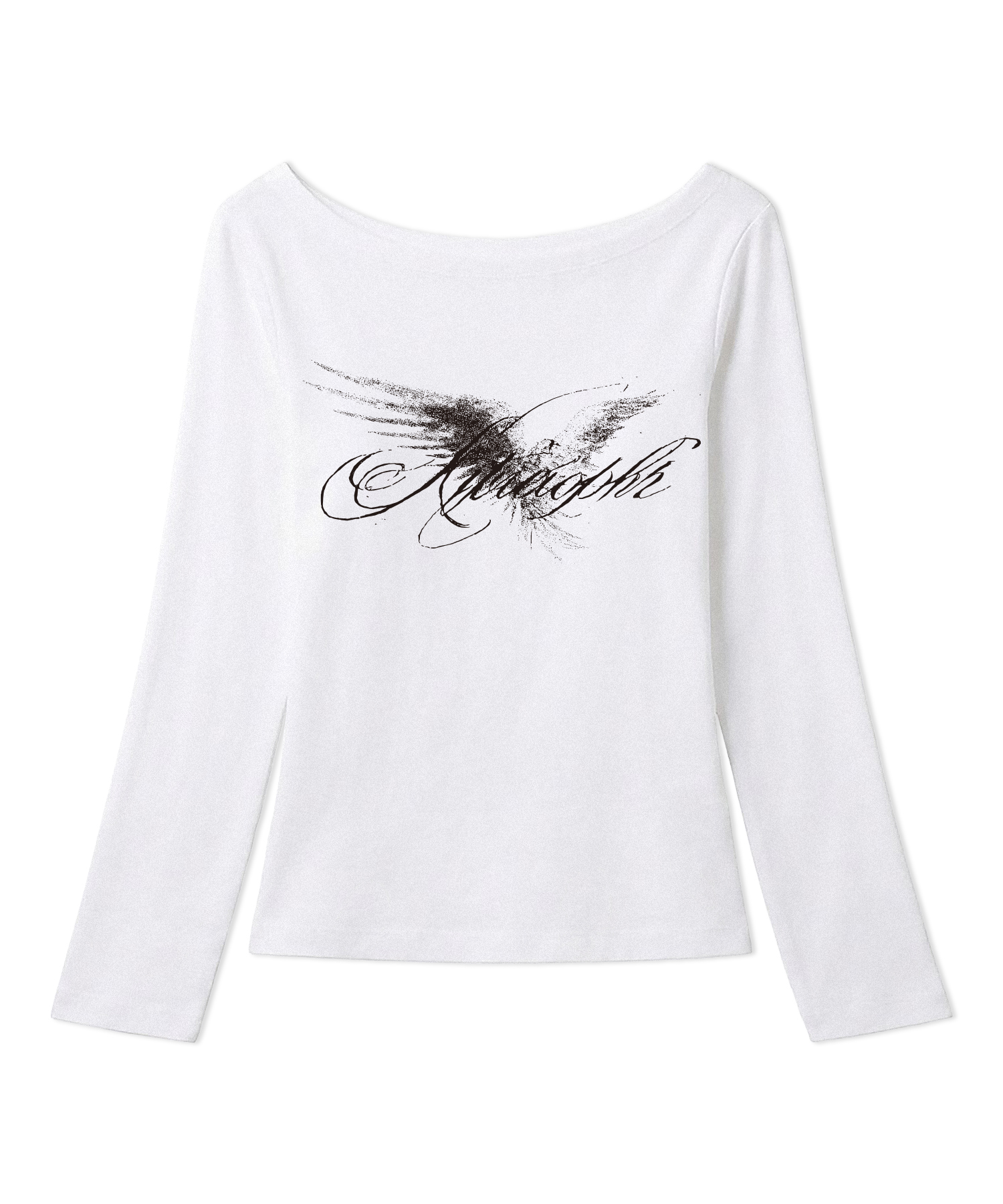 CROW BOAT NECK LONG SLEEVE [IVORY]