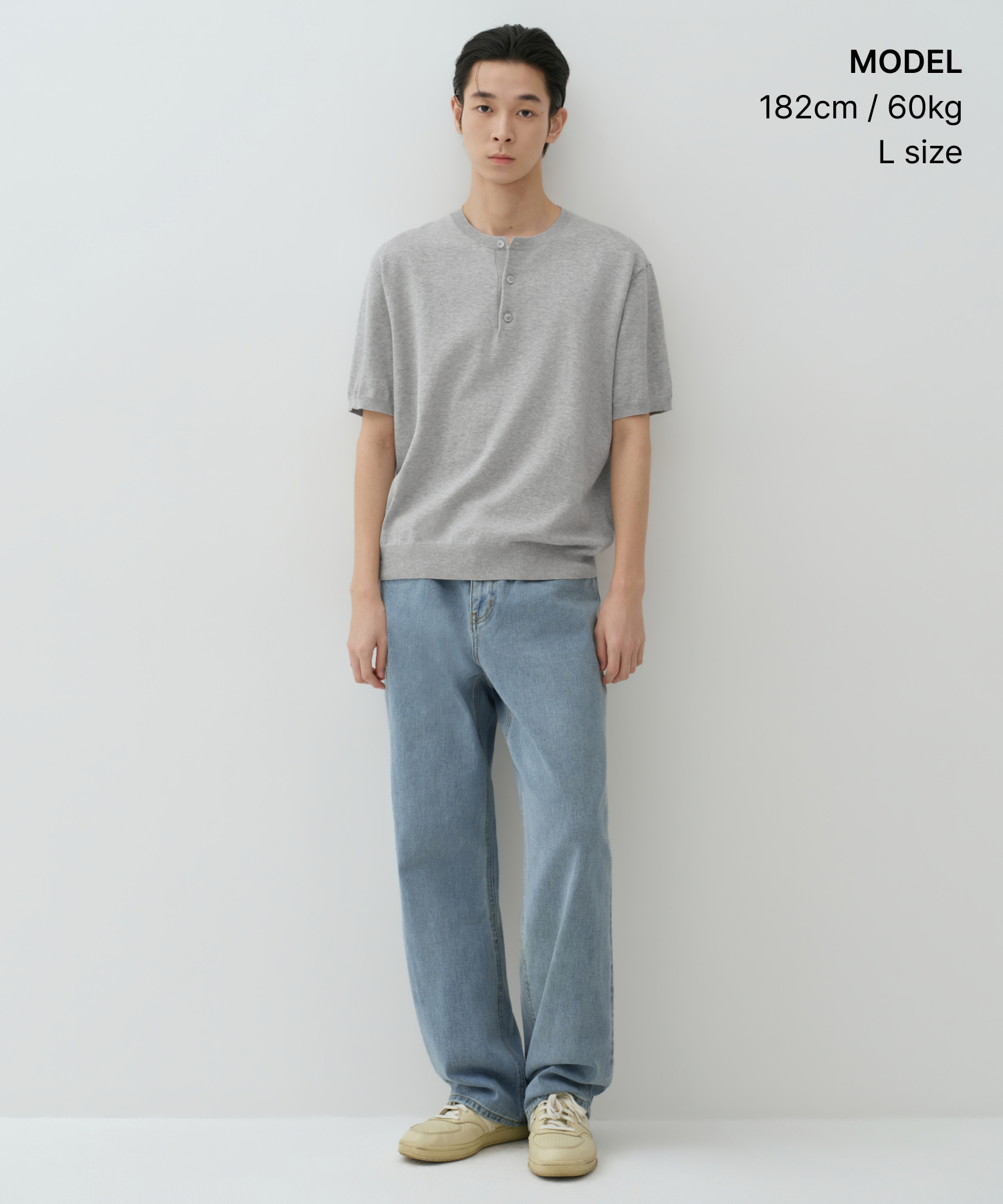 Летний трикотажный хенли-топ из хлопка Supima (5 colors)