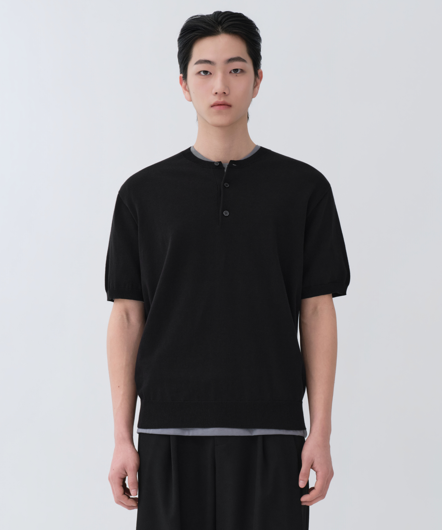 Летний трикотажный хенли-топ из хлопка Supima (5 colors)