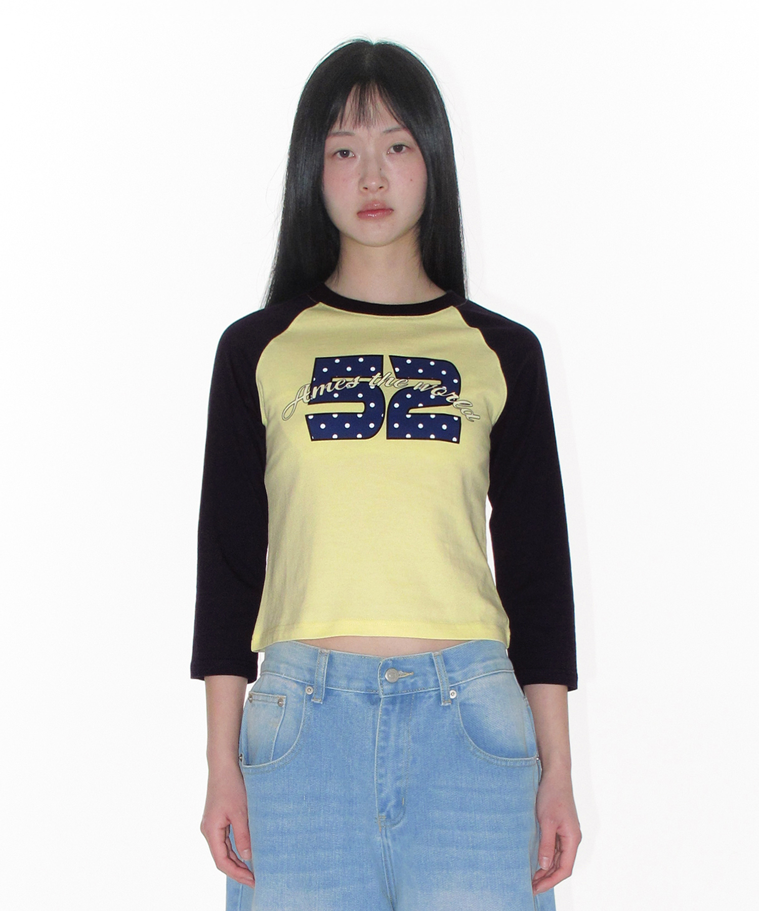 DOT 52 3/4 SLEEVE RAGLAN LS TEE темно-синий