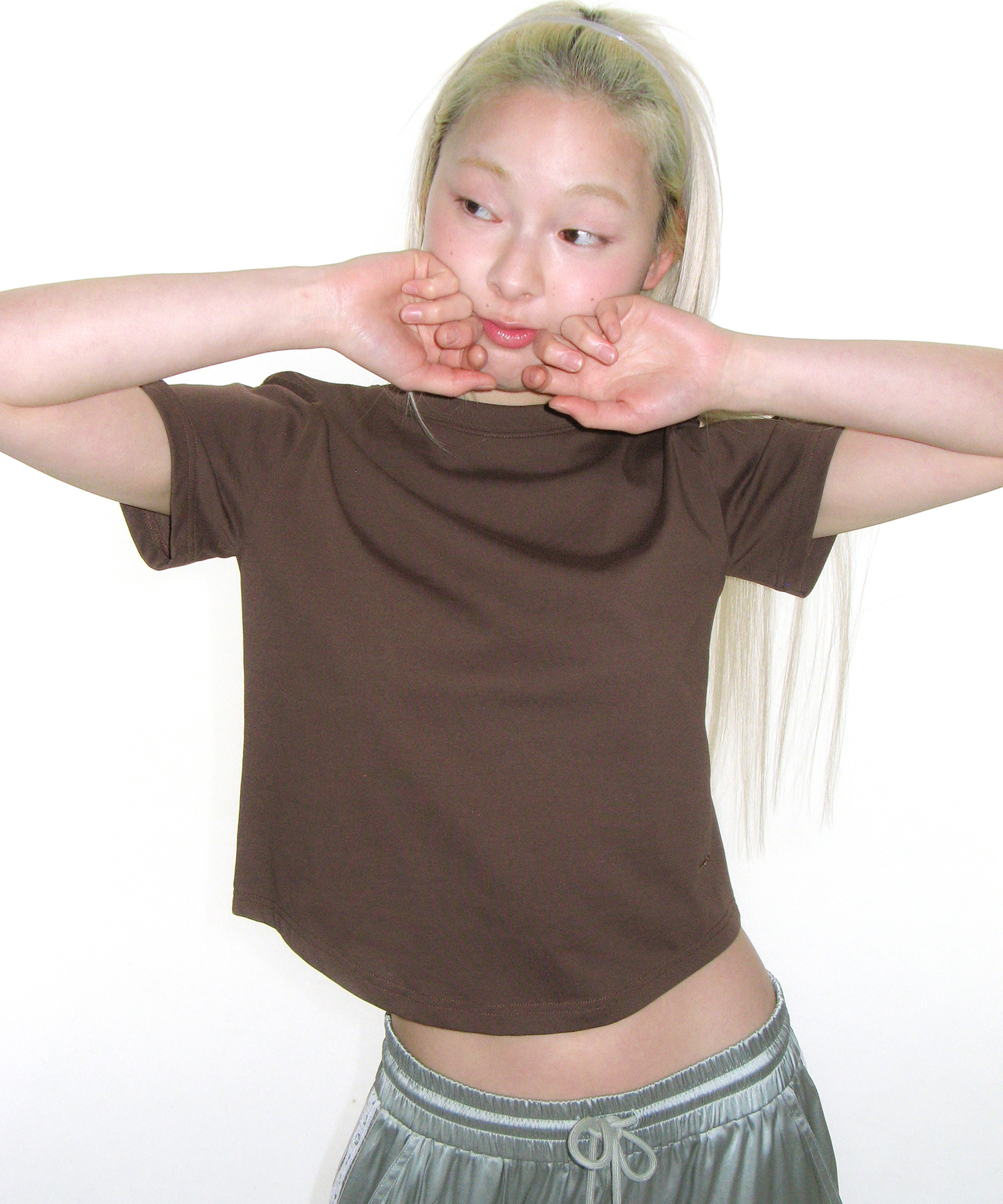 [2 PACK] AMES COOL ROUND HEM CROP TEE