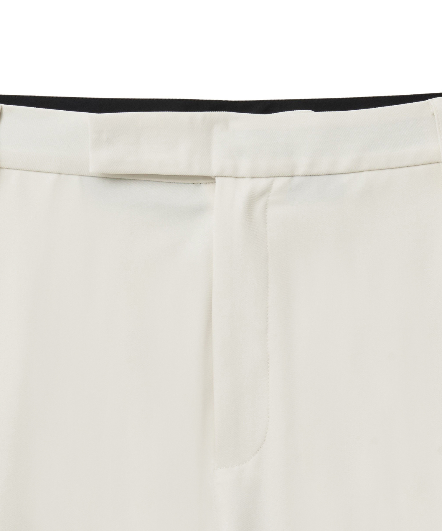 CLASSIC ONE-TUCK WIDE SLACKS (WHITE)