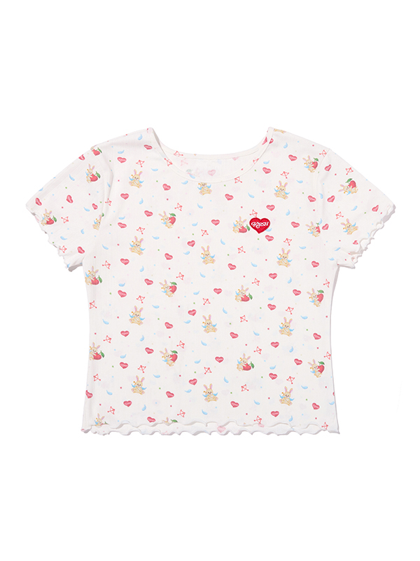 KIRSH MELLOW SHORT PAJAMA SET(WHITE)