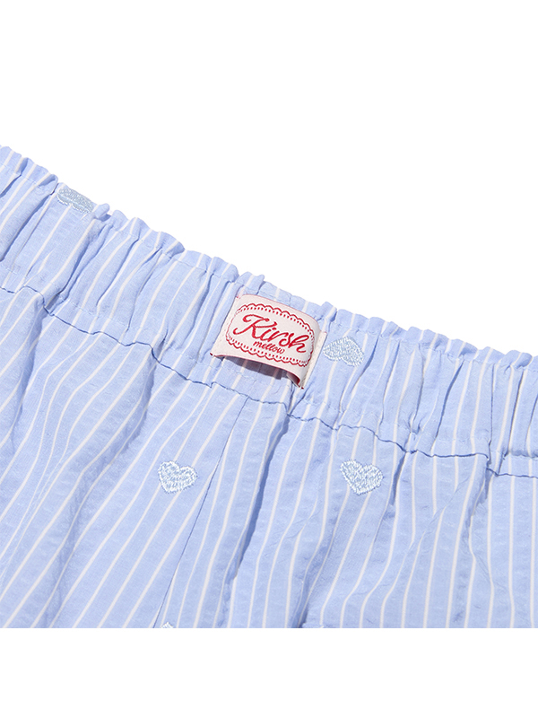 KIRSH MELLOW RUFFLE-POINT PAJAMA PANTS(SKY)