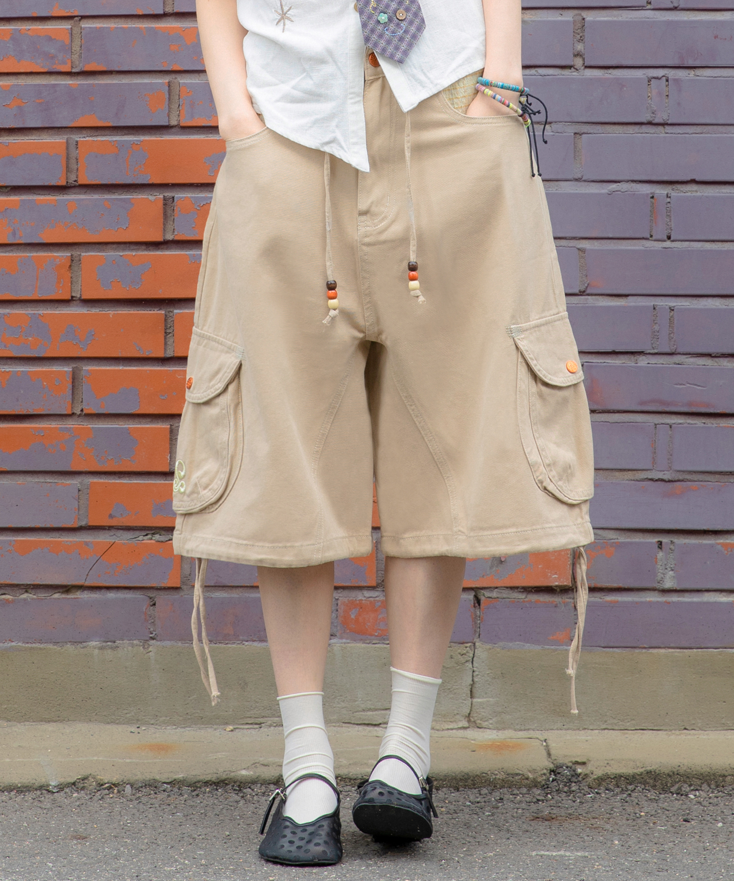 WXP071 Soratabi Colorblock Check (BEIGE)