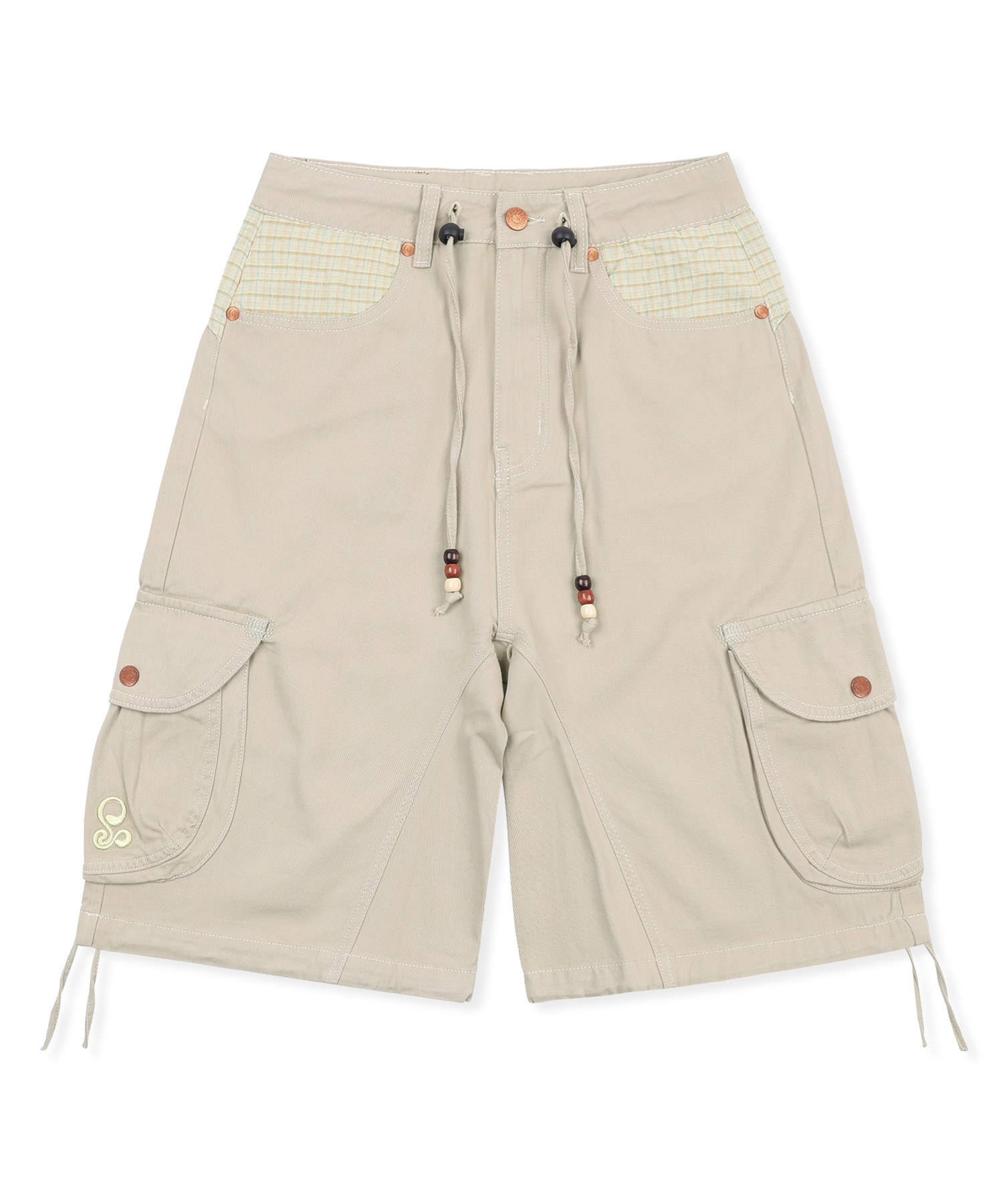 WXP071 Soratabi Colorblock Check (BEIGE)
