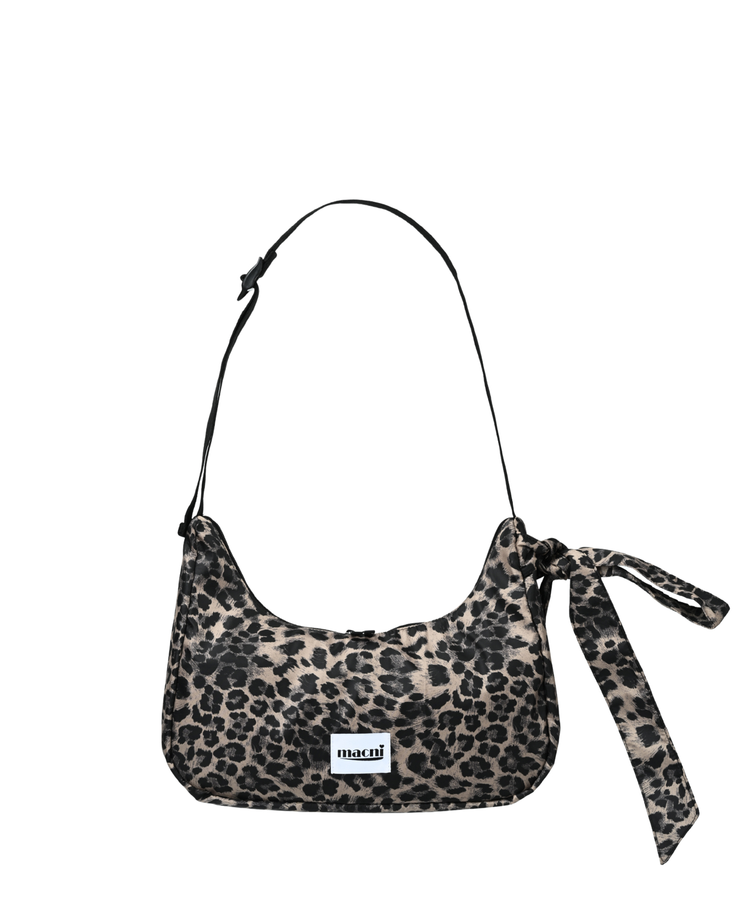 RIBBON CRESCENT CROSS BAG LEOPARD
