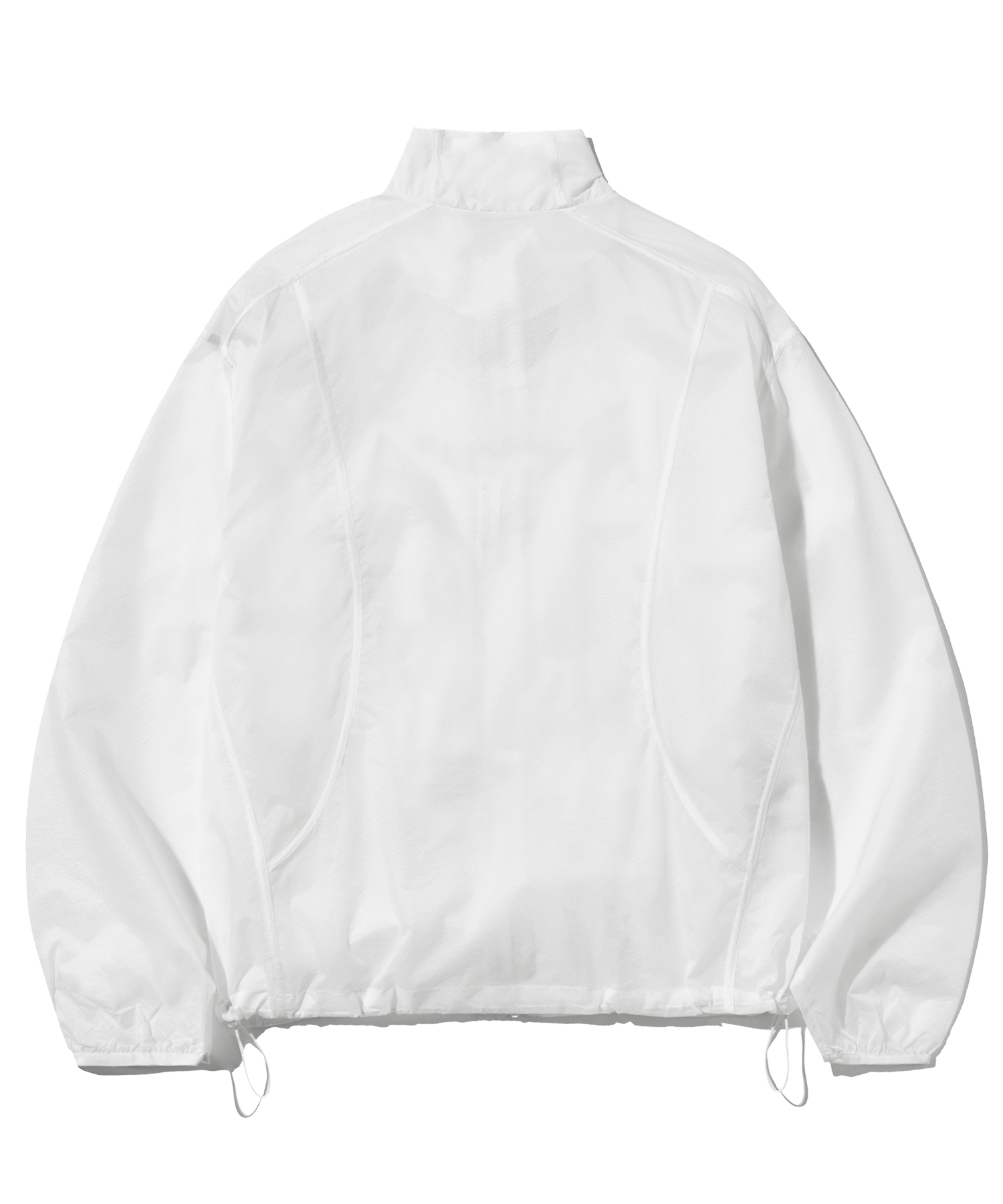 Sheer Seam Line Windbreaker-White