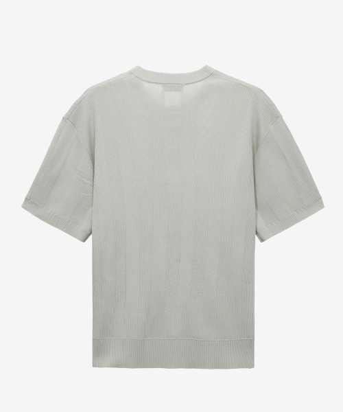 [ON] Textured Henry Neck Short Sleeve Knit - 3 colors thumbnail 5