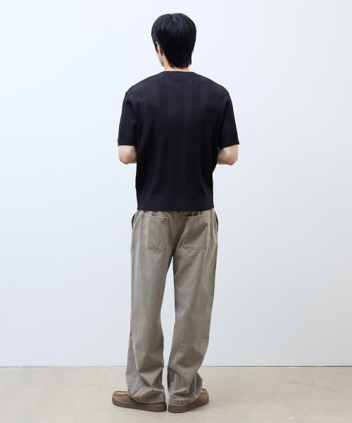 [ON] Textured Henry Neck Short Sleeve Knit - 3 colors thumbnail 9