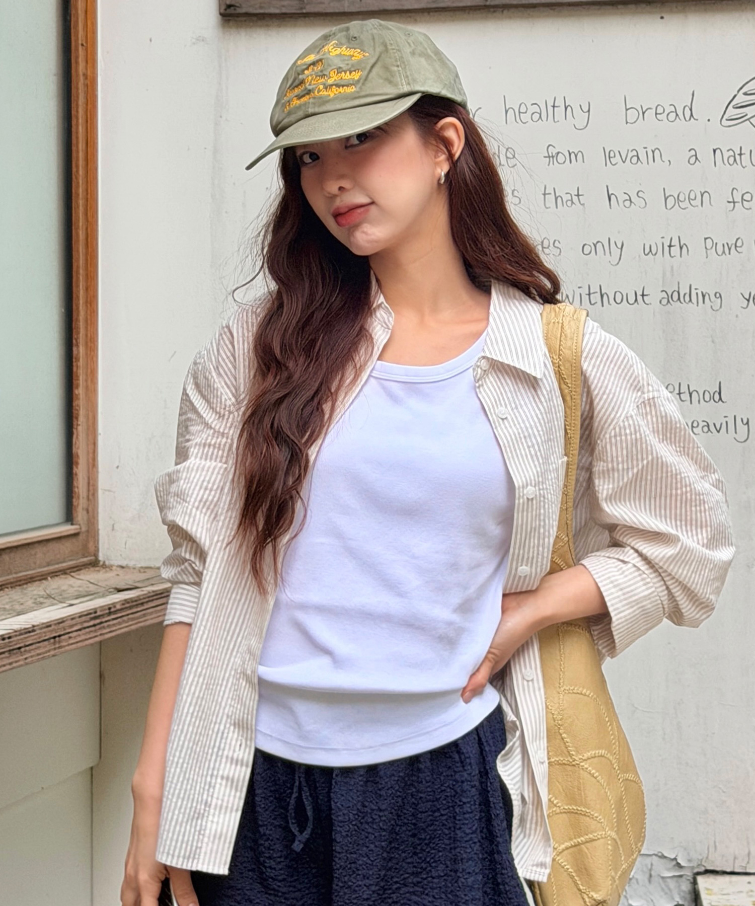 [ON][W]Seersucker Stripe Shirt - 2color